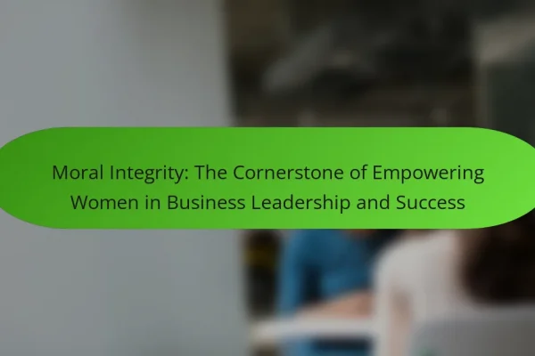 Moral Integrity: The Cornerstone of Empowering Women in Business Leadership and Success