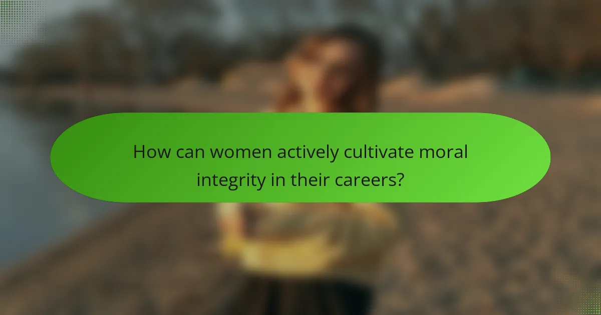How can women actively cultivate moral integrity in their careers?