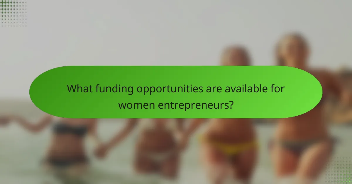 What funding opportunities are available for women entrepreneurs?